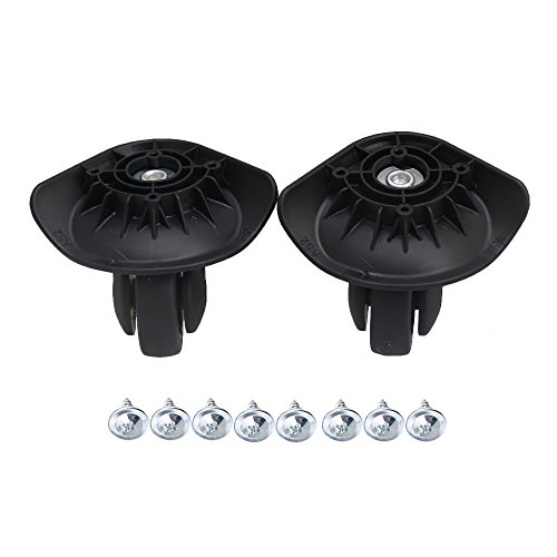 BQLZR 9,5 x 10 x 5,2 cm Black Plastic DIY Bagage valise Remplacement pivotant roulettes Paquet de 2