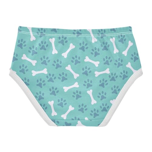Little Girl Underwear Toddler Panties Kids Undies Dog Paw Bone Soft Cotton Briefs 2T-8Y2
