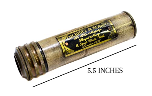 Sailor's Art Kaleidoscope Toy With Wooden Box, Handmade Brass Vintage Look, Return Gifts For Kids Birthday, Antique Finish, Graduation Gift,Kaleidoscope Toy For Kids, Adults,Friends,Family,Children #TOP4