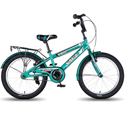 Image of Vaux Excel 20 inch Cycle for Kids with 12 inch Steel Frame, Cycle for Kids 5-8 Years Age with Rigid Fork, V-Brakes, Alloy Rims, Bicycle for Boys & Girls with Height 3ft 6inch+ (Green)
