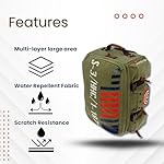 Vintage Army-Inspired Captain America 22" 14" 9" Canvas Carry-On – Olive Green Cabin Case Luggage with Wheels, Telescopic Handle, Airline Approved– Lightweight Travel Gift - Image 2