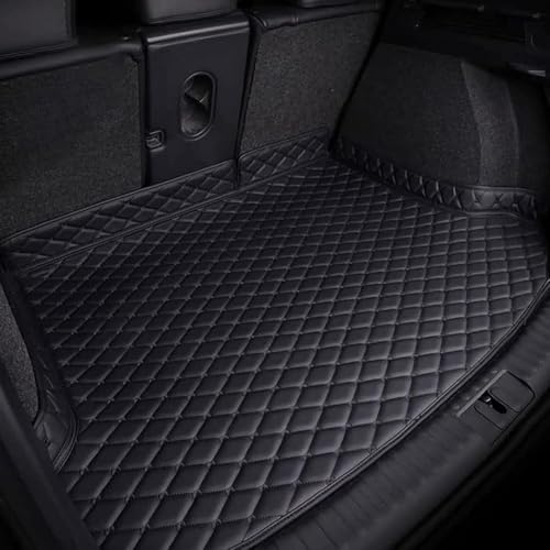 Car Trunk Mat for Opel Corsa C 2000-2006, Leather Waterproof Anti-Slip Anti-Scratch Durable All Weather Cargo Tray Protector Daily Driving Use,Black