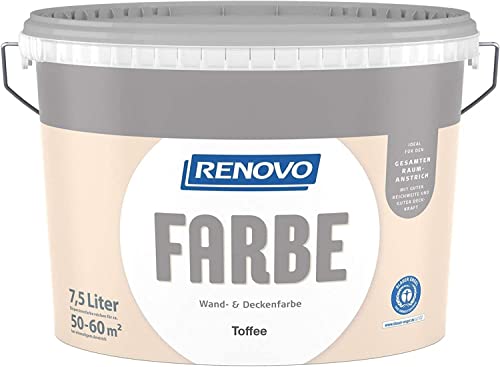 Renovo 7,5 Liter Wand- und Deckenfarbe Toffee, Matt …
