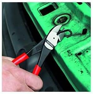 Miniatura 2 de KNIPEX Herramientas - Cortadores diagonales de alto apalancamiento, aislamiento de 1000 V (7408200SBA), 8 pulgadas, rojo