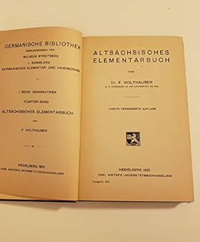 Unknown Binding Altsächsisches Elementarbuch. 1st Ed. Book