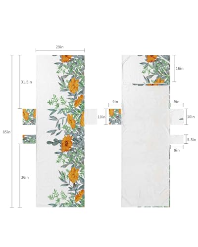 Orange Spring Floral Beach Lounge Chair Towel Cover, Soft Chaise Lounge Towel with Side Pockets Patio Pool Chairs Cover for Beach/Pool Sunbathing 29x85 Teal Green Summer Pastoral Botanical