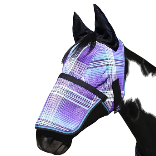 Kensington Signature Fly Mask w/Removable Nose, Soft Mesh Ears & Forelock Opening Size: L-Average Color: 2017 - Lavender Mint