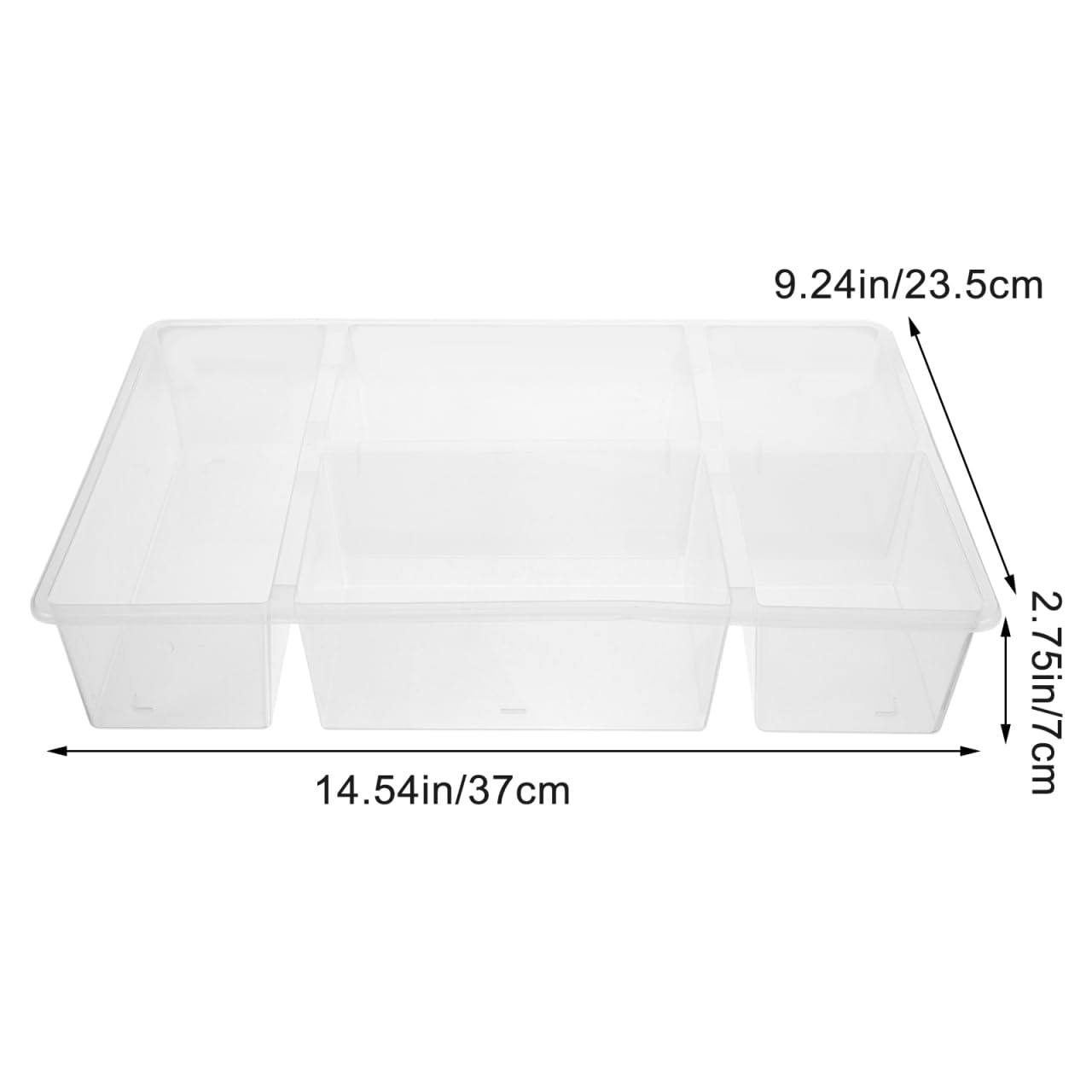 NOLITOY Küchen Besteck Organizer Mit Fächern Transparente Aufbewahrungsbox Für Schublade Kompaktes Design Einfacher Zugriff Für Effiziente Aufbewahrung Von Besteck Und