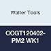 Walter Tools CCGT120402-PM2 WK1 Carbide Tiger-Tec Positive Indexable Turning Insert, 0.008" Corner Radius, 1/2" IC, 3/16" Thick, 0.020" - 0.078" Depth of Cut (Pack of 10)