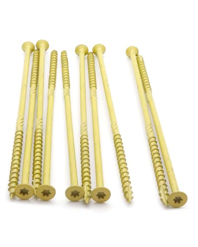 Image of IMScrews #14 x 8 Structural Timber Screws (75 Pcs), Heavy Duty Landscape & Log Fasteners, Replaces 3 /8 inch Lag Bolts, Exterior Rust Resistant, T30 Star Drive for Retaining Walls, No Pre-Drilling