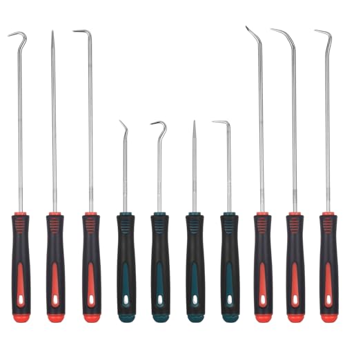 10 Pcs Ganzúas de Precisión, Ferramentas Herramienta para Juntas Tóricas, Herramientas Automotrices, Ganchos de montaje, Ganzúas y Ganchos, Extractor para extraer mangueras y juntas