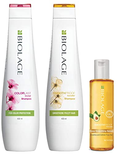 Image of BIOLAGE Colorlast Shampoo &Biolage Smoothproof Deep Smoothing 6-In-1 Professional Hair Serum&BIOLAGE Smoothproof Shampoo