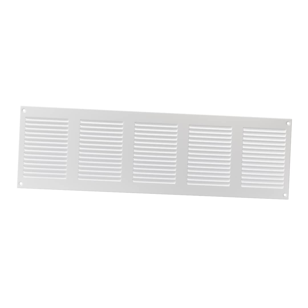 Europlast White Mr5015 Ventilation Grille 500 X 150 Mm With Insect Protection, Steel Sheet
