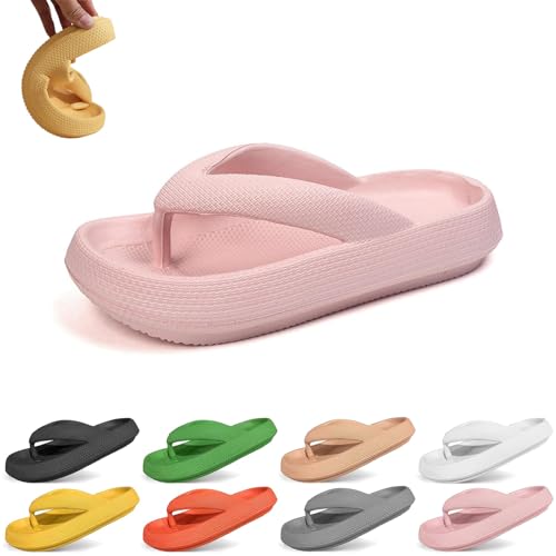 Cloud Flip Flops for Women, Cloudies Comfy Walking Beach Soft Slides Pillow Arch Support Orthopedic Sandals Bath Slippers