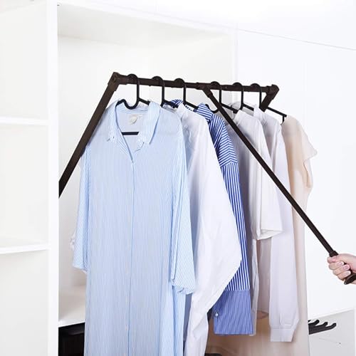 FGXHHS Organizador de Armario para Pantalones y Abrigos, Barra abatible Ajustable, Perchero, 510-660 mm