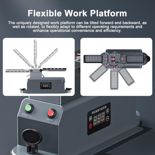 300W Universal Phone Screen Glass Heating Separator Tool, 160mm x 55mm, with Dual Suction Cups for Easy Repair and Safe Screen Removal, Perfect for DIY Fixes