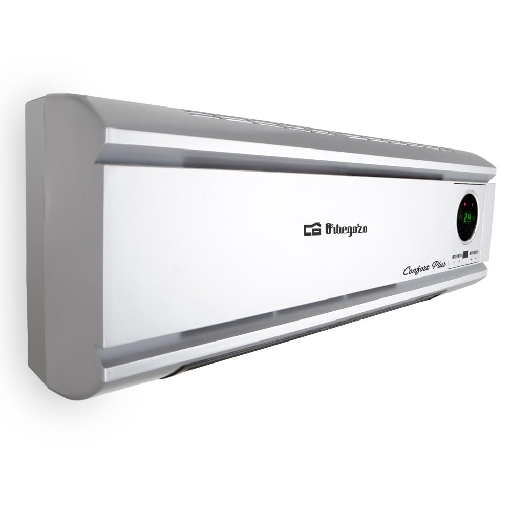 Calefactor de pared 2000W, Split de pared, Mando a Distancia, Función Ventilador, Termostato digital, Temperatura Ajustable