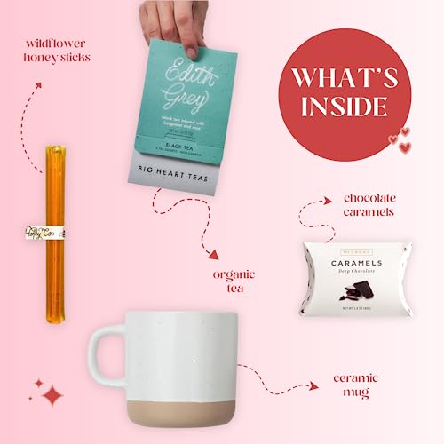 Unboxme Tea Gift Box - Feel Better Self Care Gifts For Women I Organic Tea, Mug, Chocolate Caramels, Wildflower Honey & Sending Hugs Greeting Card | Get Well Soon Gift #TOP1