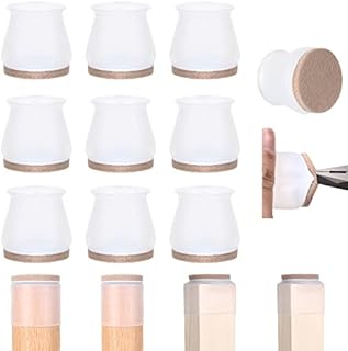 Silicone Chair Leg Floor Protectors - 32 PCS Furniture Silicone Protection Cover, Furniture Leg Caps with Anti-Slip Felt Pads, Move Furniture Quietly and Protect Your Floors from Scratches