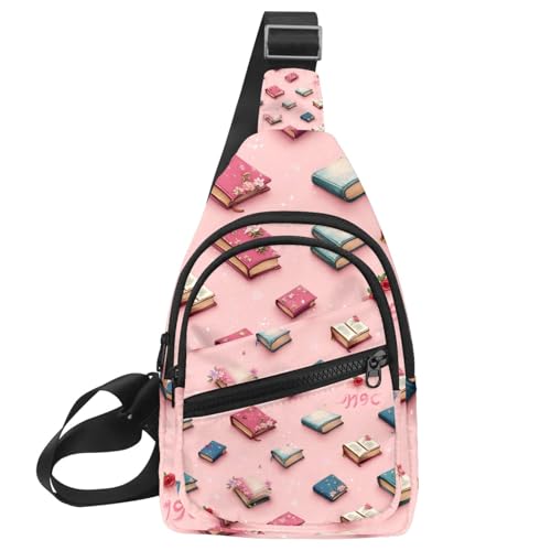 Sac à dos à bandoulière rose réglable pour entraînement et running