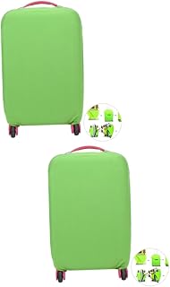 2 Peças De Bolsa Tey Case Tecido Verde - Bolsa Protetora De Viagem Mala Elastano Capa Protetora Com Rodas Elástico Para Polegadas Capas Laváveis De Bagagem