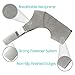 Vive Shoulder Brace - Rotator Cuff Compression Support - Men, Women, Left, Right Arm Injury Prevention Stabilizer Sleeve Wrap - Immobilizer for Dislocated AC Joint, Labrum Tear Pain (Gray)