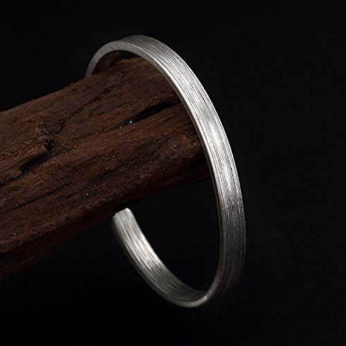Bracelet s999 pur couple cadeau d'anniversaire jonc ajustable mixte