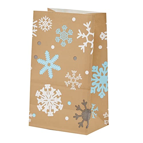 Juvale 36 Pack Winter Snowflake Gift Bags, Small Christmas Paper Treat Bags For Holiday Party Favors (5 X 8.7 X 3.2 In) #TOP6