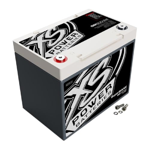 XS Power SB500-24 Super Capacitor Bank with M6 Terminal Hardware - 12 Volt 4000W 500 Farads UltraCapacitor for High-Power Car Audio Systems Or Engine Starting - 11 lbs, Ultra Lightweight