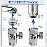 flintronic Ręczny zestaw opryskiwaczy bidetowych, prysznic bidetowy ze stali nierdzewnej, przenośny kran do toalety, higieniczna toaleta bidet, prysznic bidetowy, ze stali nierdzewnej z wężem 1,5 m, z