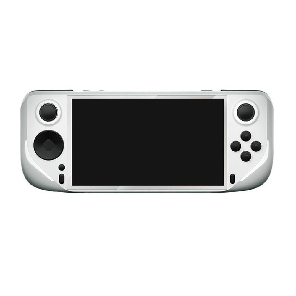 E6 Przenośna konsola do gier, przenośna obsługa gier wideo, 5-calowy IPS Retro Gamebox PSP PS1 N64 Connect TV (biały, 128 GB)