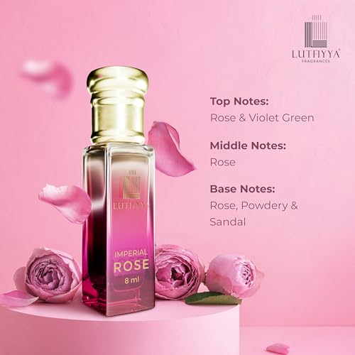 Image of Non-Alcoholic Attar Roll-On Perfume Oil (Pack of 2, 8ml Each) | MIZ YAAN & IMPERIAL ROSE | Long Lasting Fresh Aquatic & Floral Fragrance | Unisex Gift Set