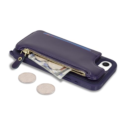 Portefeuille iPhone 16 Cavor avec poche fermeture éclair et sangle de transport - 4