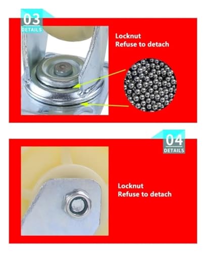 Rueda de nylon alta resistencia con rodamiento suave de 5 pulgadas industrial 4