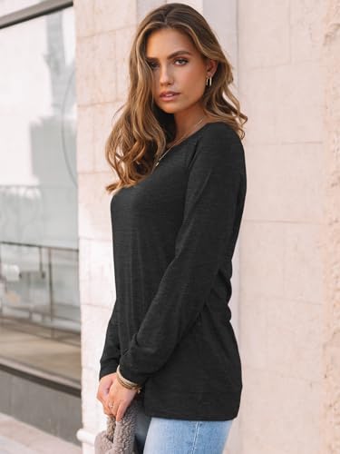 Image of AUTOMET Womens Long Sleeve Crewneck Shirts Fall Tops