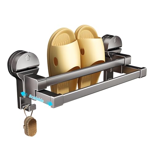 Étagère à chaussures murale extensible à ventouse sans perçage 2 pneus 30cm - 2