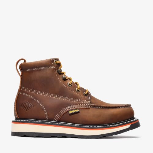 Image of Bonanza Boots FRONTIER DUAL 6 inch Moc Toe Work Boot - Premium Leather, Comfort Insole & Tough Wedge Outsole