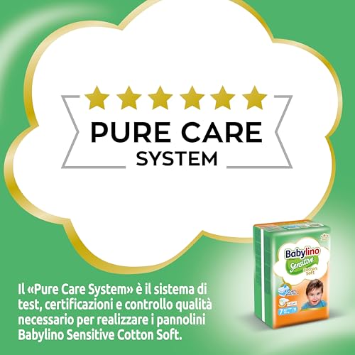 Babylino Sensitive Cotton Soft, Pannolini Taglia 7, Extra Large Plus (15+Kg), 108 Unità - 7
