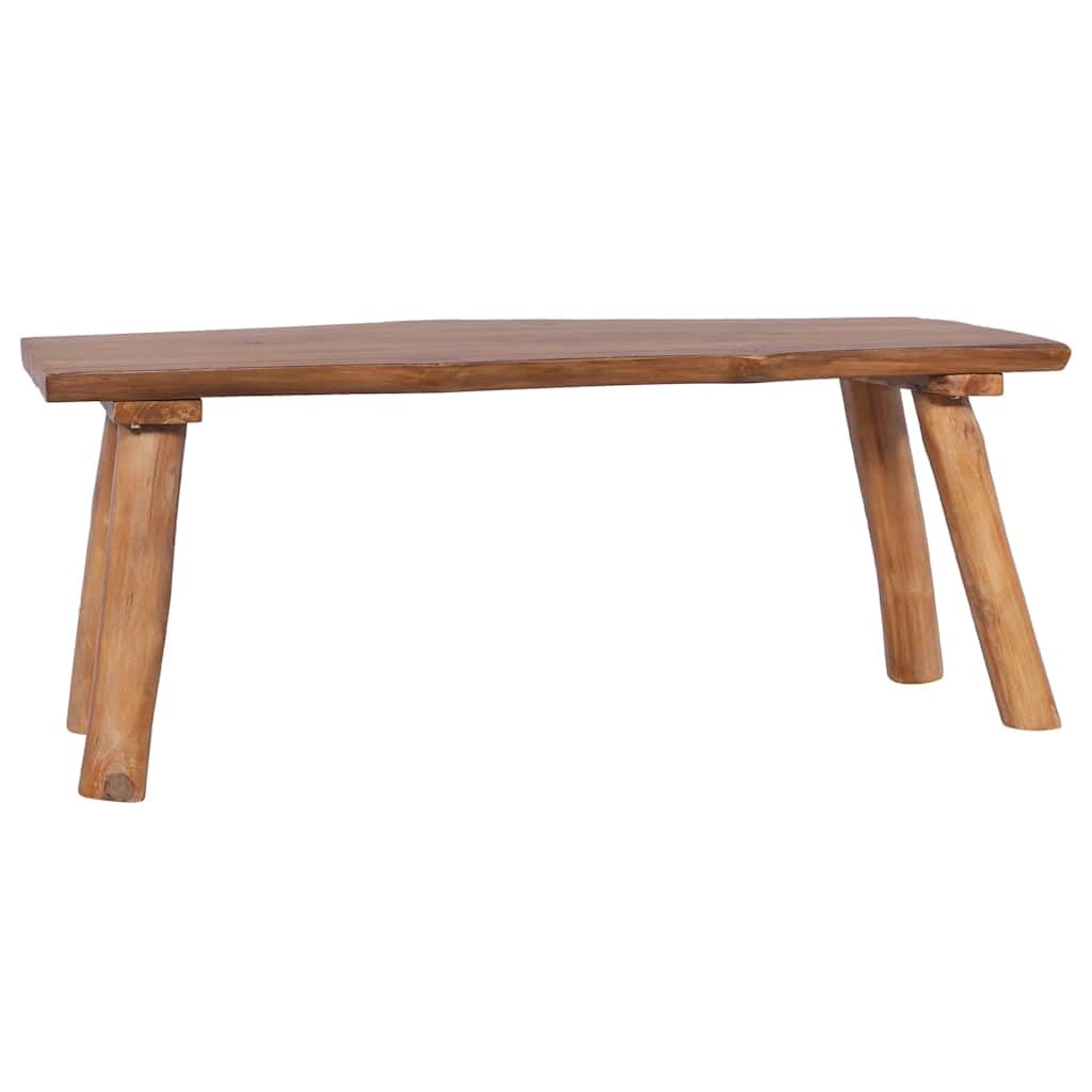 Ławka ogrodowa 120 cm, lite drewno tekowe, z lazurą olejową, do korytarza, salonu, na taras, do użytku wewnątrz i na zewnątrz, ławka do siedzenia o stabilnej konstrukcji i wszechstronnym