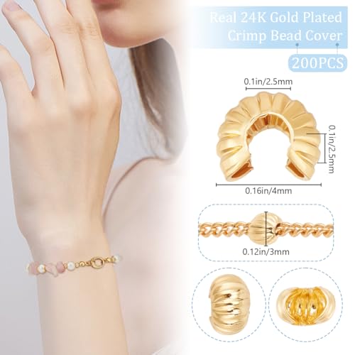 Perles à écraser pour la fabrication de bijoux et bracelets DIY 200pcs - 3