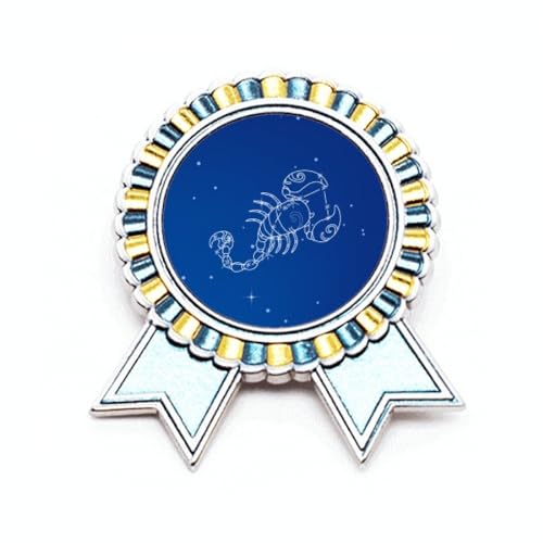 Broche Scorpion en métal de haute qualité au motif constellation
