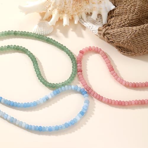 Drogomen Pink Beaded Necklaces for Women Boho Gemstone Bead Necklace (G) by Drogomen - Used condition - Image 7