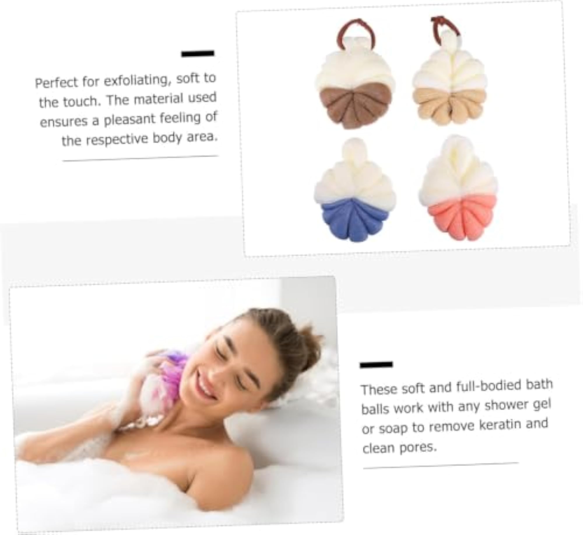 Soft Rose-Shaped Bath Tool for Daily Use
