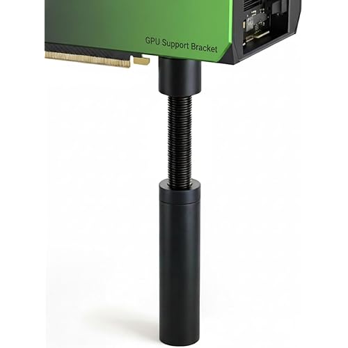 Netstraight GPU Support Bracket, Adjustable Graphics Card Holder with Magnetic Base, Aluminum Anti-Sag Brace for RTX 4090/4080/3080, Black, Low Profile for ATX/mATX/ITX PC Cases