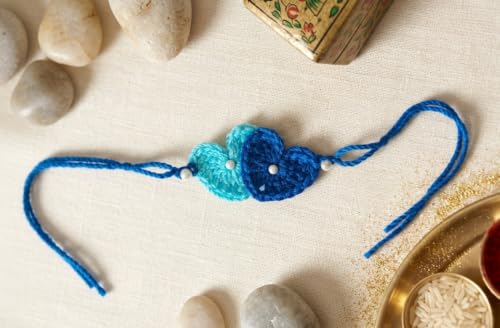 Image of Handmade Crochet Rakhis for Brothers - 100% Pure Cotton /Wool