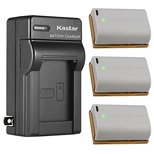 Kastar 3-Pack Battery and AC Wall Charger for Canon LP-E6 Series