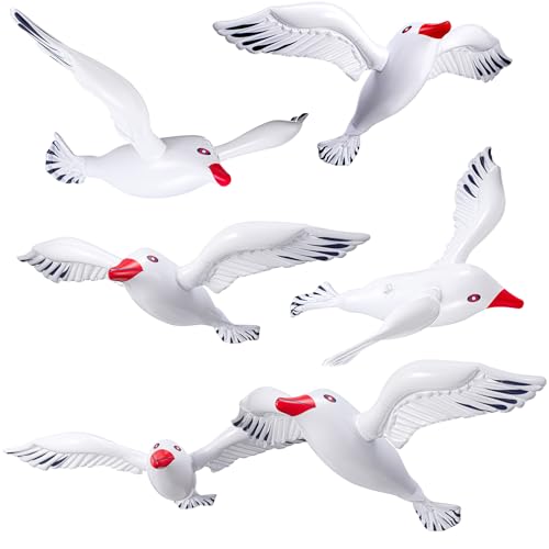 Foilswirl 6 Pcs Large Inflatable Seagull Ornaments 24.41 x 13.78