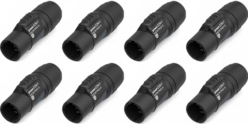 8 Pack NEUTRIK NAC3M-TRUE1-S 20A True1 Power in Locking Cable Mount