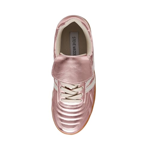 Steve Madden Women's Madrid Sneaker, Pink Metallic, 6