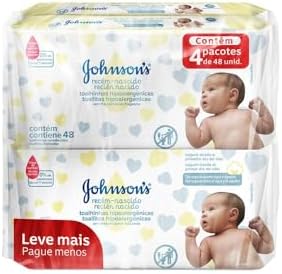 Johnson's Baby Lenços Umedecidos Recém Nascido, 192 Unidades